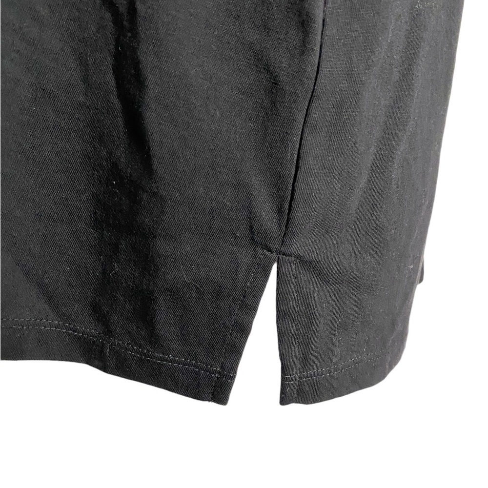 Vilagallo Black Short Sleeve Top with Floral Embellishment on Sleeves - Picture 5 of 14